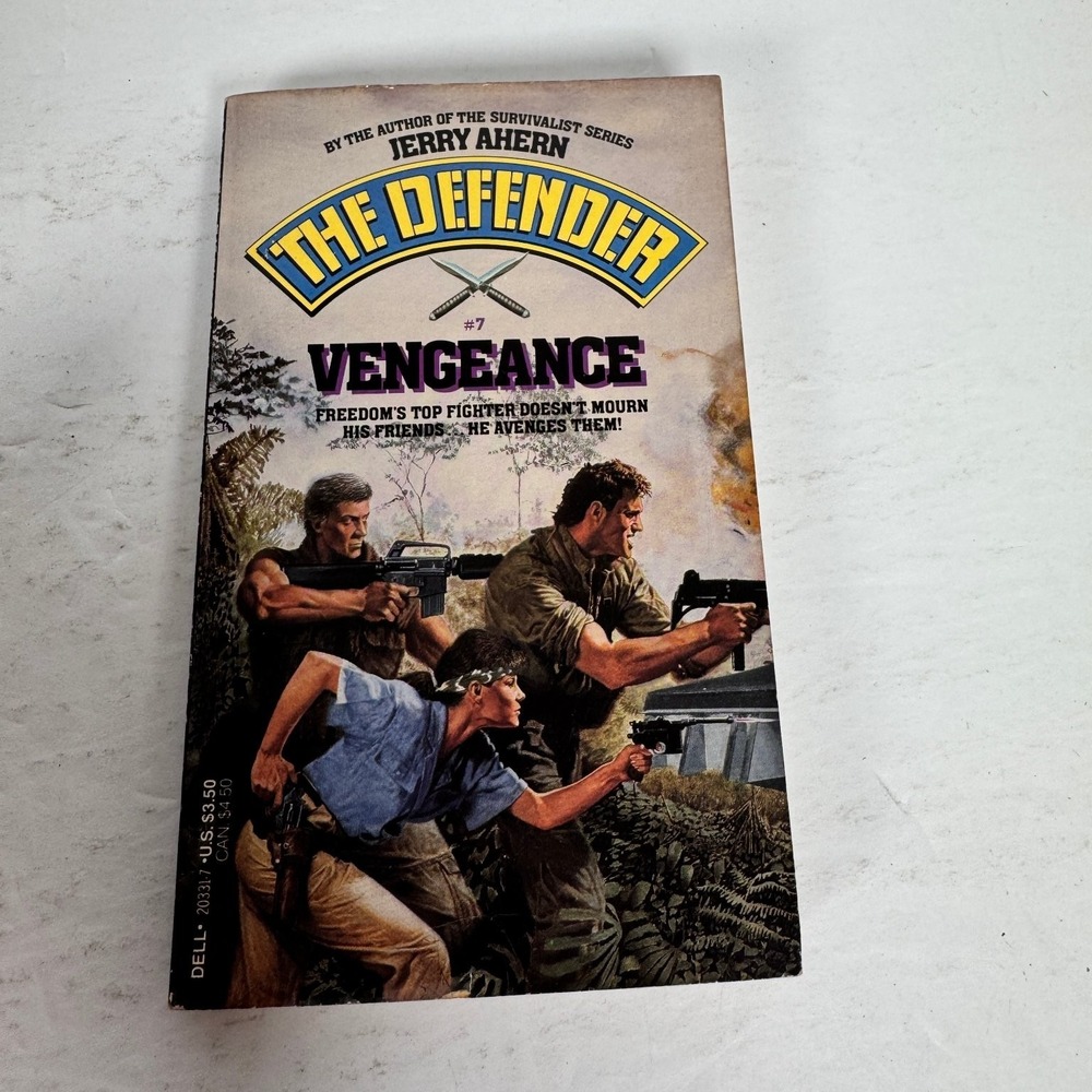 Vengeance Jerry Ahern 1989 First Edition The Defender #7 Dell‎ Action Fiction